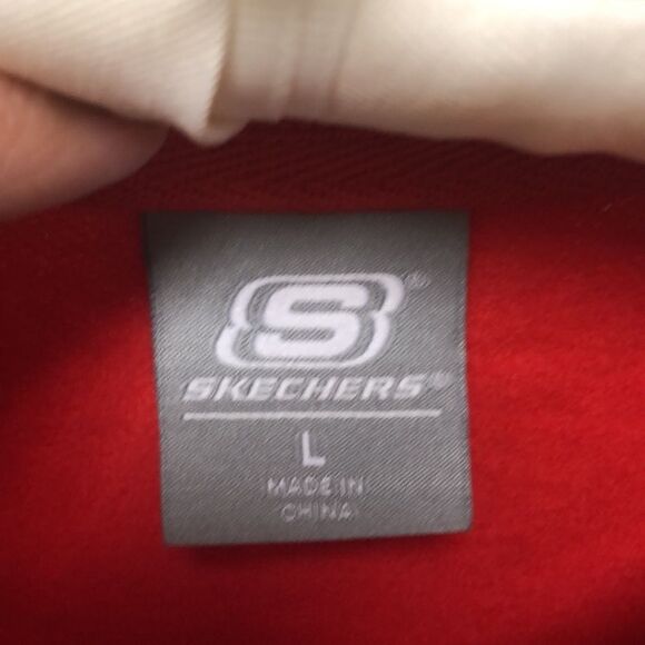 Skechers L NWOT Red Cotton Blend Crewneck Pullover Sweatshirt - Picture 7 of 8
